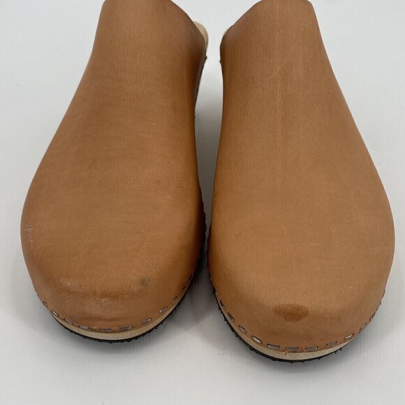 Terhi Polkki Women’s Size 39 Wooden Tan Clog Sandals Handmade Finland - Picture 4 of 8